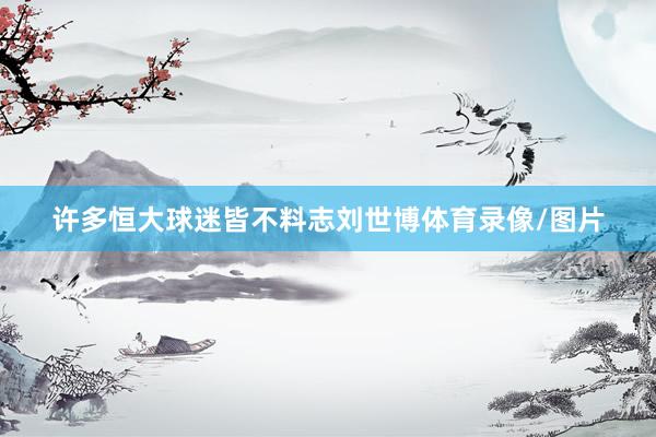 许多恒大球迷皆不料志刘世博体育录像/图片