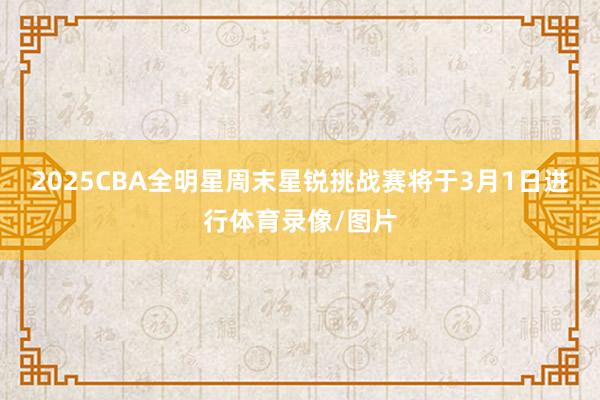 2025CBA全明星周末星锐挑战赛将于3月1日进行体育录像/图片