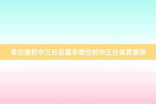 希尔德射中三分后霍华德也射中三分体育集锦
