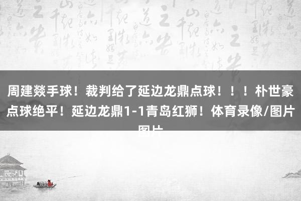 周建燚手球！裁判给了延边龙鼎点球！！！朴世豪点球绝平！延边龙鼎1-1青岛红狮！体育录像/图片