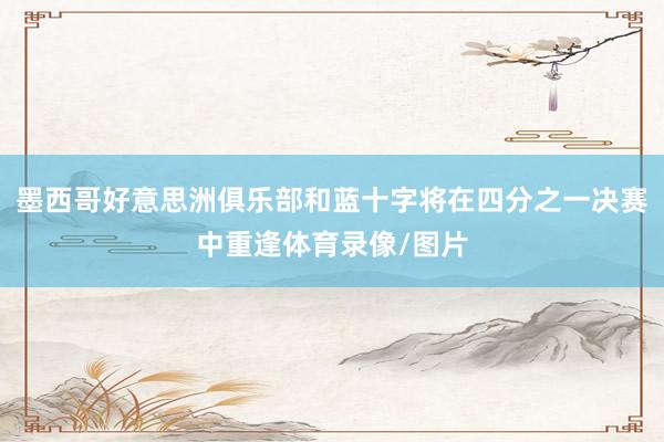 墨西哥好意思洲俱乐部和蓝十字将在四分之一决赛中重逢体育录像/图片