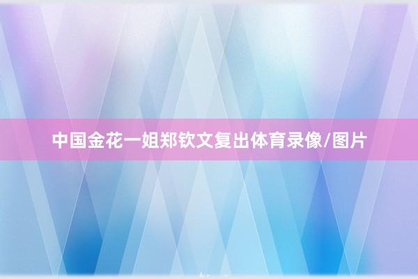 中国金花一姐郑钦文复出体育录像/图片