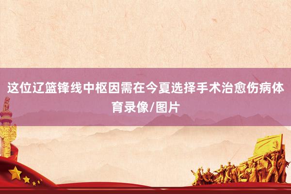 这位辽篮锋线中枢因需在今夏选择手术治愈伤病体育录像/图片