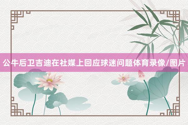 公牛后卫吉迪在社媒上回应球迷问题体育录像/图片