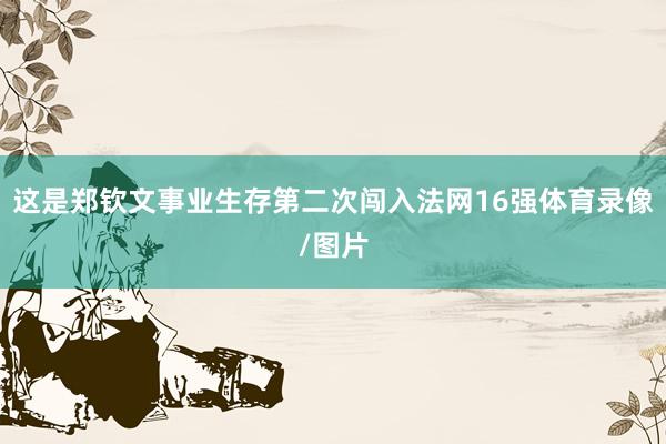 这是郑钦文事业生存第二次闯入法网16强体育录像/图片