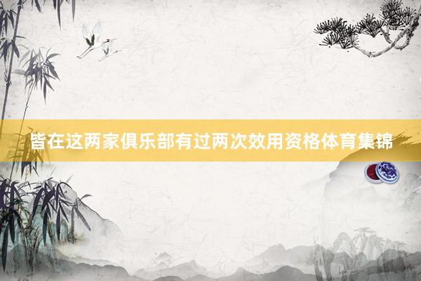 皆在这两家俱乐部有过两次效用资格体育集锦