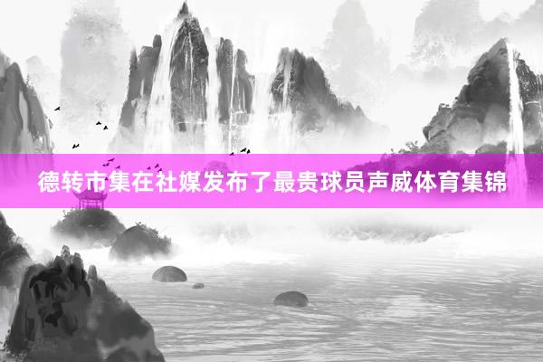 德转市集在社媒发布了最贵球员声威体育集锦
