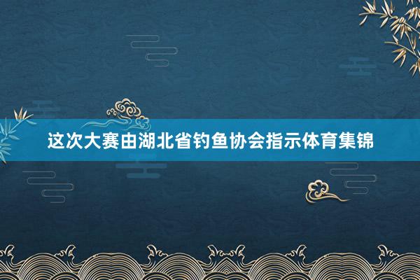 这次大赛由湖北省钓鱼协会指示体育集锦