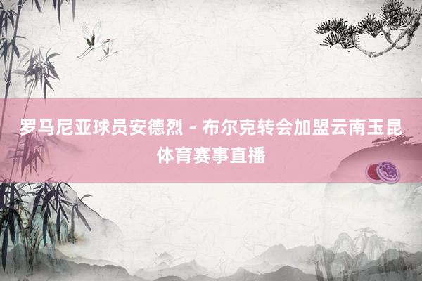 罗马尼亚球员安德烈 - 布尔克转会加盟云南玉昆体育赛事直播