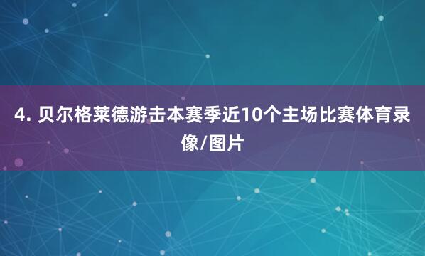4. 贝尔格莱德游击本赛季近10个主场比赛体育录像/图片