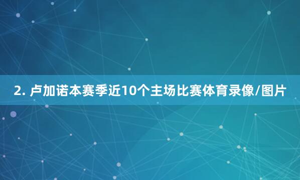 2. 卢加诺本赛季近10个主场比赛体育录像/图片