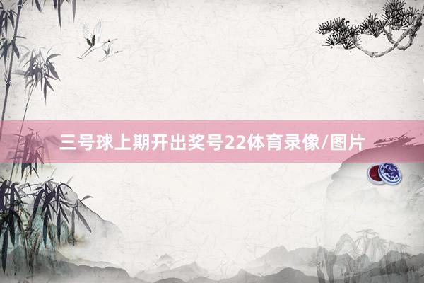 三号球上期开出奖号22体育录像/图片