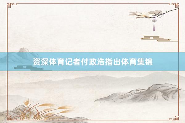 资深体育记者付政浩指出体育集锦