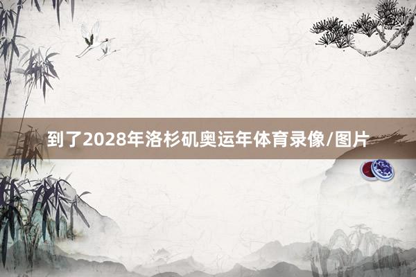 到了2028年洛杉矶奥运年体育录像/图片