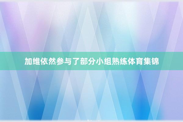 加维依然参与了部分小组熟练体育集锦