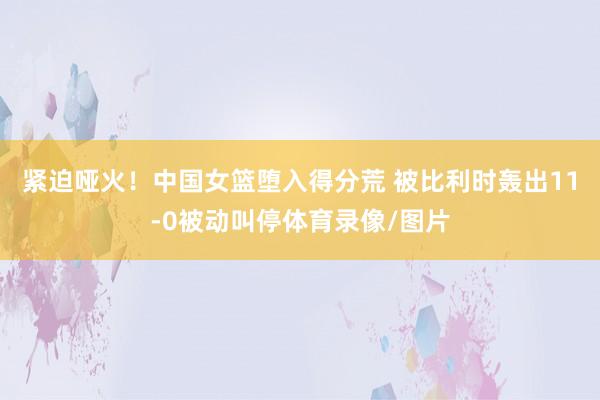 紧迫哑火!中国女篮堕入得分荒 被比利时轰出11-0被动叫停体育录像/图片