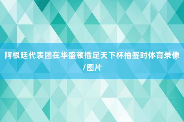 阿根廷代表团在华盛顿插足天下杯抽签时体育录像/图片