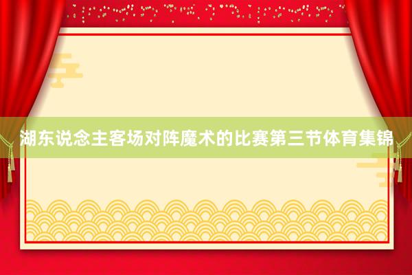湖东说念主客场对阵魔术的比赛第三节体育集锦
