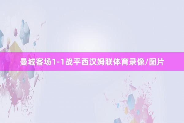 曼城客场1-1战平西汉姆联体育录像/图片