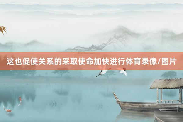 这也促使关系的采取使命加快进行体育录像/图片