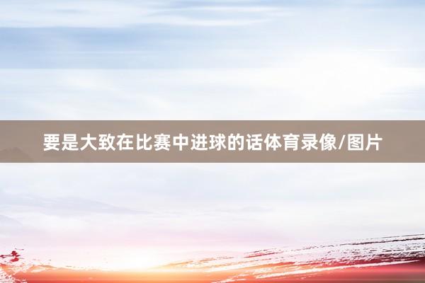 要是大致在比赛中进球的话体育录像/图片